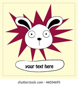 rabbit with text box