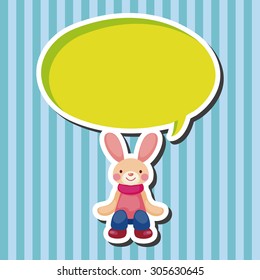 rabbit theme element vector,eps