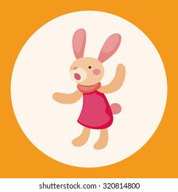 rabbit theme element vector,eps