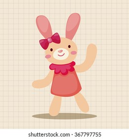 rabbit theme element vector,eps