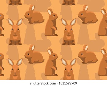 Rabbit Thrianta Cartoon Background Seamless Wallpaper