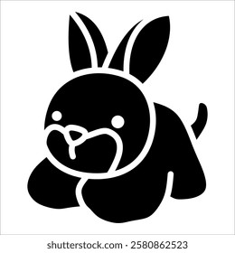 Rabbit Toy Icon Element For Design