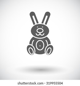 Rabbit toy icon. Flat vector related icon for web and mobile applications. It can be used as - logo, pictogram, icon, infographic element. Vector Illustration.