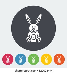 Rabbit toy icon. Flat vector related icon for web and mobile applications. It can be used as - logo, pictogram, icon, infographic element. Vector Illustration.