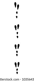 Rabbit tracks. Typical footprints when running - isolated black icon vector illustration on white background.