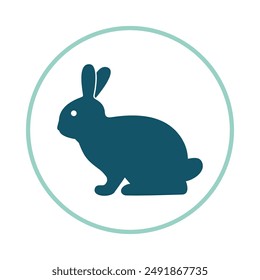 Rabbit trendy icon terrific abstract vector illustration colorful artwork design