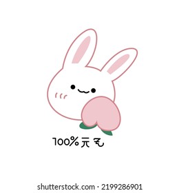 Rabbit V33 Patch Streetwear, Urban Design Pink Color Patch Commercial Use