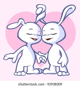 Rabbit valentine card