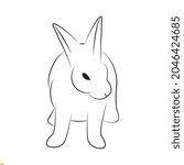 Rabbit Vector Art Graphics Template For Business And Company