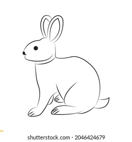 Rabbit Vector Art Graphics Template For Business And Company