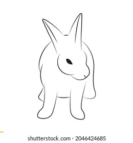 Rabbit Vector Art Graphics Template For Business And Company