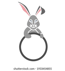 Rabbit vector, Bunny clipart, bunny split, Rabbit cut file