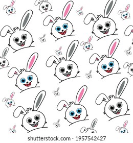 Rabbit Vector, Bunny Illustration, Easter