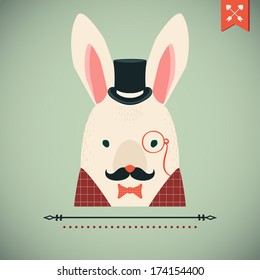 Rabbit vector card.