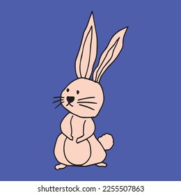 Rabbit vector cartoon design illustration