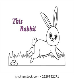 Rabbit vector cartoon set icon. Isolated cartoon set icon animal.Vector illustration rabbit on white background.