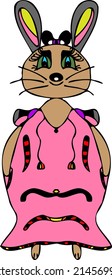 Rabbit, vector color illustration, design