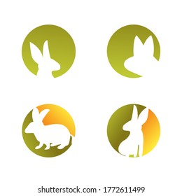 rabbit vector design template illustration
