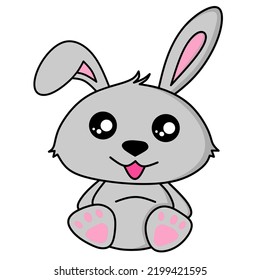 dibujo de vector de conejo para libro de coloración