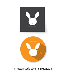 Rabbit vector flat design for company