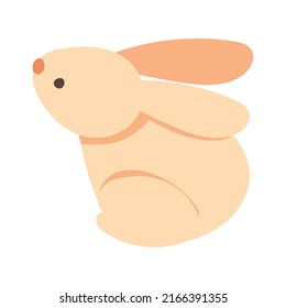 rabbit vector flat icon isolated