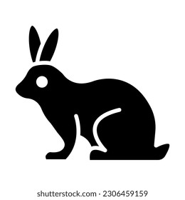 Rabbit Vector Glyph Icon For Personal And Commercial Use.
