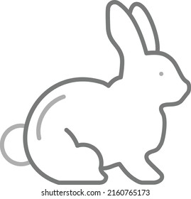 Rabbit vector icon. Can be used for printing, mobile and web applications.