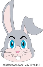 Rabbit vector icon with colours. Little Bunny illustration can be used for logos, posters, banners, flyers, posters, covers, and brochure designs.