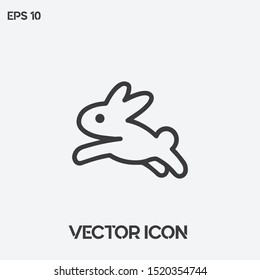 Rabbit vector icon illustration. Ui/Ux. Premium quality.