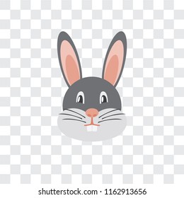 Rabbit vector icon isolated on transparent background, Rabbit logo concept