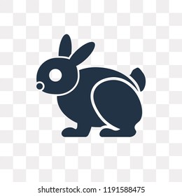 Rabbit vector icon isolated on transparent background, Rabbit transparency concept can be used web and mobile