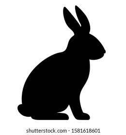 Rabbit vector icon isolated on white background