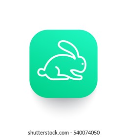 rabbit vector icon in linear style