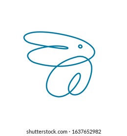 Rabbit vector icon and logo