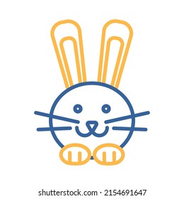 Rabbit vector icon. Pet animal sign. Graph symbol for pet and veterinary web site and apps design, logo, app, UI