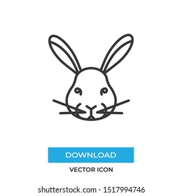 Rabbit vector icon, simple sign for web site and mobile app.