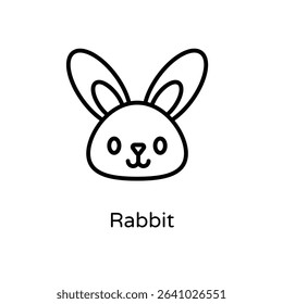 Rabbit vector icon stock illustration