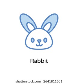 Rabbit vector icon stock illustration