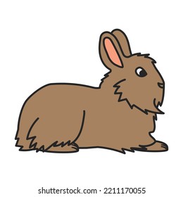 Icono de vector de conejo.Icono de vector de color aislado en conejo de fondo blanco.