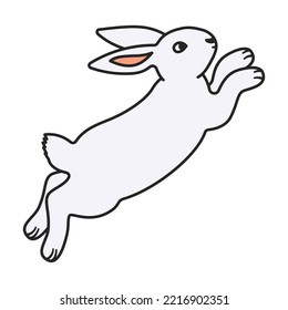 Icono de vector de conejo.Icono de vector de color aislado en conejo de fondo blanco.