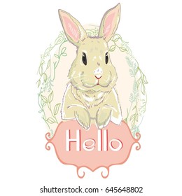 Rabbit, vector, illustration