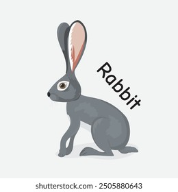 Rabbit Vector Illustration: Adorable Woodland Creature Design