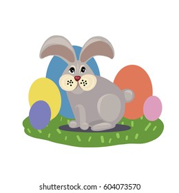 Rabbit, vector illustration, animal