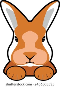 Rabbit vector illustration. Easter rabbit, easter Bunny. Vector illustration.