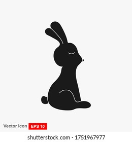 Rabbit Vector Illustration Isolated On White Stock Vector Royalty Free Shutterstock