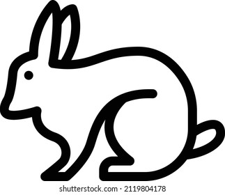 Rabbit Vector illustration on a transparent background.Premium quality symmbols.Stroke vector icon for concept and graphic design
