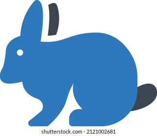 Ilustración del vector de conejo sobre un fondo transparente.Símbolos de calidad superior.Icono vector glifos para el diseño de conceptos y gráficos.
