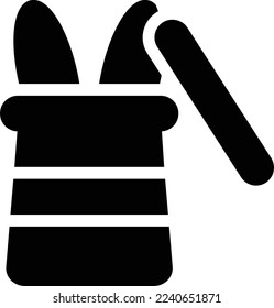 rabbit Vector illustration on a transparent background. Premium quality symmbols. Glyphs vector icons for concept and graphic design. 
