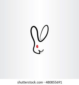 rabbit vector illustration symbol icon pet