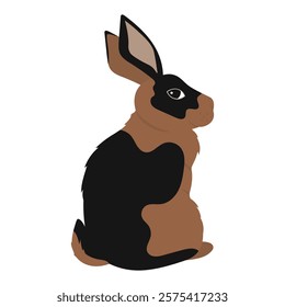 Rabbit Vector Illustration - Tan